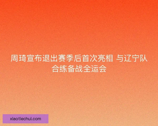 周琦宣布退出赛季后首次亮相 与辽宁队合练备战全运会 周琦宣布退出赛季后首次亮相 与辽宁队合练备战全运会