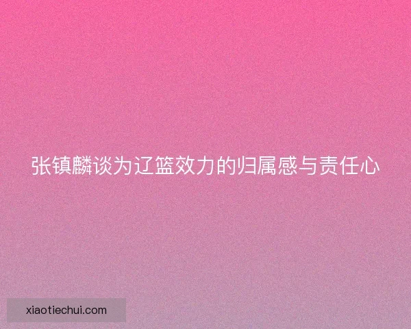 张镇麟谈为辽篮效力的归属感与责任心 张镇麟谈为辽篮效力的归属感与责任心